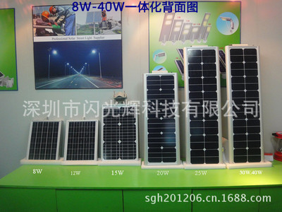 【首创一体化太阳能路灯 太阳能街灯 新型庭院灯 街道人体感应灯】价格,厂家,图片,庭院灯,深圳市闪光辉科技-